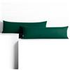DecoKing Set di 2 federe 40 x 200 * 2 cm, jersey 100% cotone pettinato, chiusura a cerniera Verde bottiglia Amber