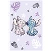 Jerry Fabrics Lilo and Stitch - Coperta in pile morbida e accogliente per bambini e ragazzi, 100% poliestere, 100 x 150 cm, leggera coperta in peluche con motivo a punto viola, ideale per divano, letto o copriletto