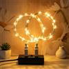 MUXIJIA 2 x luce stringa LED, 20 x LED 2M / 6.6Ft esterno/interno alimentatore USB impermeabile per camera da letto, cortile, matrimonio, Natale, fai da te, ecc. (Bianco caldo)