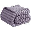 RUIKASI Coperta Plaid Pile Singolo - Coperta Calda Invernale per Divano e Letto Singola 150x200 cm Pile di Flanella Morbida, Fleece Blanket for Sofa and Couch, Viola Grigio