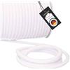 Turnbeutelliebe® - Cordoncino in 100% cotone, larghezza 8 mm, spessore - per borse e pantaloni - da cucire - molti colori e lunghezze - intrecciato - Cordino - Nastro (bianco, 20)