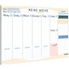 PACKLIST Wochenplaner Block A4 ohne Festes Datum. Terminplaner, Familienplaner mit Wochenziel, To-Do-Liste, TOP 3, Notizen, Pläne, Wichtig, großem Notizfeld - Exklusive Kalender mit ECO-Verpackung