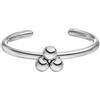 Purelei Earth Seed - Anello da donna regolabile con 3 sfere - Acciaio inossidabile placcato oro 18 K - design minimalista - sfere da 3 mm - oro/argento/oro rosa, Acciaio inossidabile, Non pietra