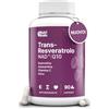 NUTRIBRAIN Trans-Resveratrolo, NAD⁺, Coenzima Q10, Quercetina, Astaxantina, Vitamina C e Zinco | Antiossidante, Anti-Età e Difese Immunitarie | 90 Capsule | Formula Avanzata con 7 Attivi Sinergici | 3 Mesi