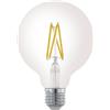 Eglo E27 LED dimmerabile, lampadina classica a globo, illuminazione retro, 7,5 Watt (equivalente a 60 Watt), 806 Lumen, luce bianco caldo, 2700k, lampadina Edison G95, Ø 9,5 cm