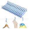 Cozary 30 Pezzi Mollette per Bucato con Gancio, Plastica Clothes Pegs Stabile con Fori Rotondi, Molletta Antisegno per Biancheria Intima Pantaloni T Shirts Calze Giocattoli di Peluche