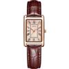 CIVO Orologio Donna Cinturino Pelle Marrone Classico Rettangolare Orologio da Polso Donna Elegante Analogico Quarzo Impermeabile Orologio da Donna Retrò Moda Design, Regalo per Donna