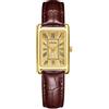 CIVO Orologio Donna da Polso Pelle: Cinturino Marrone Rettangolare Orologio Analogico Quarzo - Piccolo Orologi Donna Vintage Numeri Romani