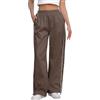 AGYMNX Pantaloni estivi da donna, leggeri e ariosi, pantaloni da jogging a gamba larga, pantaloni larghi, pantaloni da donna, streetwear, vita elasticizzata, per il tempo libero, pantaloni lunghi con
