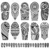 CANRNYACBZ 20 Fogli Tribal Maori Tatuaggi Temporanei Da Uomo e Da Donna Per Adulti Impermeabile Tatuaggi Finti Stickers Tattoo Temporanei Tatuaggio Finto Neri Rimovibili Tatuaggio Trasferelli Adulti Per Braccio