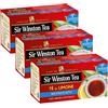 Pompadour Sir Winston Tea, Tè Nero Deteinato al Limone, 60 Filtri (3 Confezioni da 20 Filtri), Gusto Delicato e Agrumato, Senza Lattosio, Glutine e Allergeni, Vegan