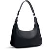 Larcenciel Borsa a Spalla Donna Nera, Borsa Mezzaluna Donna Tracolla Pelle Y2K Borsetta Hobo con cerniera, Elegante Pochette Ascellare per Lavoro, Vviaggi, Appuntamenti, Shopping, Feste, 23x26x6CM