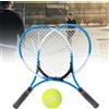 Qivine Racchetta da Tennis per Bambini, Kit per Principianti Racchetta da Tennis in Ferroleghe, Accessorio per Racchette da Allenamento con Palline e Borsa Custodia 54 x 22cm
