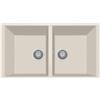 Plados ON7920ST-56 Lavello 2 Vasche installazione sottotop 755 × 435 mm Serie One 79 -20 ST sotto-top finitura 56 MicroULTRAGRANIT JASMINE