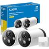 Tapo C420S2 Telecamera Wi-Fi Esterno Qhd 2K, Batteria Senza Fili, Allarme Con Rilevamento Del Movimento, Ai Detection, Ip65, 2 Vie Audio, Visione Notturna a Colori, 2 Telecamere Hub