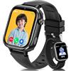 JoJoego Smartwatch Bambini con Chiamate e GPS, 4G Orologio Smartwatch Bambini con Videochiamate, SOS, modalità Scuola, Chat, Sveglia, SIM, Contapassi IP68, Regalo Ragazze/Ragazzi, 4-14 Anni Nero