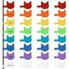 Trilancer Etichette per Cavi e Fili Elettrici, Tag Multicolore Riutilizzabili 3cm x 2cm a Forma di Gatto, per Organizzazione e Identificazione dei Cavi - 32 PZ