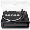 Lenco LS-430 -Giradischi Bluetooth - altoparlanti integrati 40 watt RMS - trasmissione a cinghia - controllo del tono - preamplificatore - uscita RCA e ingresso AUX - 3,5 mm - nero