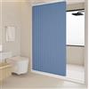 Generic Personalizzabile Pieghevole Magnetica Tenda Doccia con Ganci Impermeabile Adatto per Bagno, Camera da Letto, Soggiorno-Denim Blue- W240xH240cm