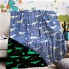 IUNTWEIE Dino - Coperta Dino, 130 x 150, per bambini, in flanella, per l'inverno, Natale, regalo per bambini (C, 130 x 150 cm)