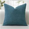 JOTOM Federe per Cuscino in Velluto a Coste Morbido 60x60 cm Federe per Cuscino con Texture a Bolle 3D per Divano, Camera da Letto, Decorazione della Casa (Blu Polvere)