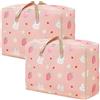 Marjoramy 2 Pezzi Borsa di Immagazzinaggi, 85 L Borsa Vestiti Scatole Organizzatore Contenitori con Zip, Borse Portaoggetti Grande, Traslochi Borse di Stoccaggio per Trapunta Coperte Vestiti