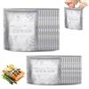 fuxunamz 20 Pezzi Sacchetti Ermetici per Alimenti, Sacchetti Freezer con Zip Foglia di Alluminio, Sacchetti Alimenti Richiudibili, Ziplock Bags, Borsa per Panini congelatore, Salva Freschezza - Media/Grande