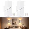 YindaLux 2 Pezzi Lampada da Parete per Interni 8W, Applique Led Su e Giù con Lampadina G9 Sostituibile, 2700K Bianco Luce da Parete con Fessura di Luce, Illuminazione in Alluminio per Soggiorno