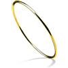 Dankadi Bracciale Finemente Lucidato in Argento 925 2MM di Larghezza, Set da 1/2/3 Impilabile 60 65 68MM di Diametro, Braccialetto da Polso Rotondo Liscio Pieno Semplice Classico DIY per Donna