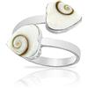 PLANETYS - Anello Cuore Occhio di Santa Lucia Shiva Argento Sterling 925 - Dimensione Regolabile