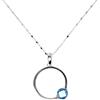MILOR - Collana Donna con Ciondolo; Collana Girocollo in Argento con Pietra Blu; Regalo Compleanni, Anniversari, Festa Donna, Festa Mamma