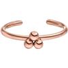 Purelei Earth Seed - Anello da donna regolabile con 3 sfere - Acciaio inossidabile placcato oro 18 K - design minimalista - sfere da 3 mm - oro/argento/oro rosa, Acciaio inossidabile, Non pietra
