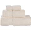 Superior Parent Collection-Set di 2 Teli da Bagno in 100% Cotone Zero Twist, Super Morbidi e assorbenti, Colore: Avorio, 3 Piece Towel Set