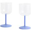 Hay - Bicchiere da vino tint - Blu - Vetro borosilicato
