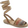 EMMANUELA handcrafted for you Emmanuela colorato Espadrillas Realizzato in Tessuto Lavorato a Maglia, Pancetta di Peep Toe con Tacco a Cuneo Basso, Espadrillas per Pizzo, Fatto a Mano in Grecia, Multicolore 3, 40 EU
