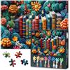 TISHIRON Libreria Vintage Puzzle 1000 pezzi - Legatoria astratta con fiori, 50 x 70 cm, puzzle premium per adulti, oggetti da collezione per gli amanti dei libri