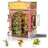 Cuteefun Miniatura da Costruire, Booknook con Illuminazione Touch, Casa delle Bambole in Miniatura Fai Da Te, Regalo Creativo per Adulti e Adolescenti(Atelier in Fiore)