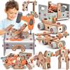 GAGAKU Cacciavite senza fili per bambini 120 pezzi Set di utensili Giocattoli Montessori per bambini piccoli Valigetta per attrezzi Gioco di ruolo Giocattolo educativo Kit di costruzione per bambini