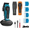 Gamma+ Shorty Clipper Professionale, Tagliacapelli Uomo con Lama Regolabile con Motore Brushless EON, 120 Min di Autonomia senza Fili, Dimensioni Compatte, 3 Cover, 4 Pettini, Cavo USB Tipo-C