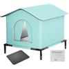 jamgeery Cuccia Per Gatti Per Esterni, Casa Per Gatti Impermeabile Con Pavimento Rialzato E Base Rifugio Per Gatto Da Esterno Casetta Per Gatto Da Esterno Tana Isolata Termicamente Per Giardino Patio Prato