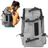 PETCUTE zaino per cani gatti Borsa trasportino Porta Cani Zaino Trekking per Gatti Regolabile Zainetto per Viaggi Animali Taglia Media Carico Massimo 10 kg Grigio