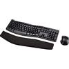 Amazon Basics Set mouse e tastiera wireless ergonomici, Nero, IT Layout