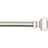 Amazon Basics Bastone per tenda, estensibile, con terminali quadrati, da 183 a 366 cm, nichel