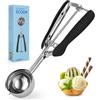 pangdapengpeng Cucchiaio Gelato Acciaio Inox 304, 5cm Porzionatore Gelato con Grilletto, Paletta Gelato per Biscotti, Torte, Melone, Polpette, Frutta, Impasto (Nero)