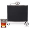 HERCHR Fiaschetta Tascabile con Imbuto,150ml Fiaschetta Acciaio Inox per Whisky,Fiaschetta Alcol per Whisky,Fiaschette per Whisky Viaggio Fiaschette Tascabile Porta Liquori Borraccia di Perdite