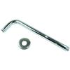 Soytich Asta braccio in metallo cromato per soffione doccia (wandarm), 45cm