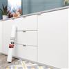 Decotalk 40x1000cm Carta Adesiva per Mobili Bianco Carta da Parati Adesiva Pellicola Adesivi Muro Tocco Super Morbido per Mobili Impermeabile Rivestimento per Decorare Cucina Decorazioni da Parete