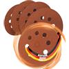 Woltersberger® 50 dischi abrasivi eccentrici Ø 125 mm | Grana P80 | 8 fori in rosso | per una levigatura ottimale, versatile