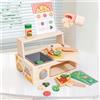 Set da gioco in legno per pizza, cucina giocattolo per bambini dai 3 anni in su,