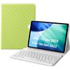 EYERIYO Custodia con Tastiera iPad 11 Generazione A16 2025, Slim Cover con Bluetooth Italiano QWERTY Tastiera per iPad 10 Generazione 10.9" 2022 (verde)